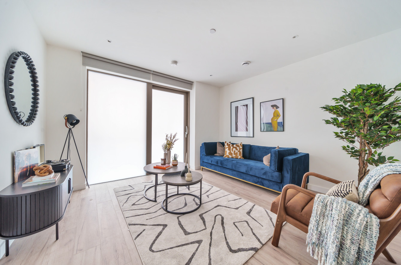 Apartments to Rent by Simple Life London in Anchor's Point, Royal Albert Dock, Newham, E16, living area