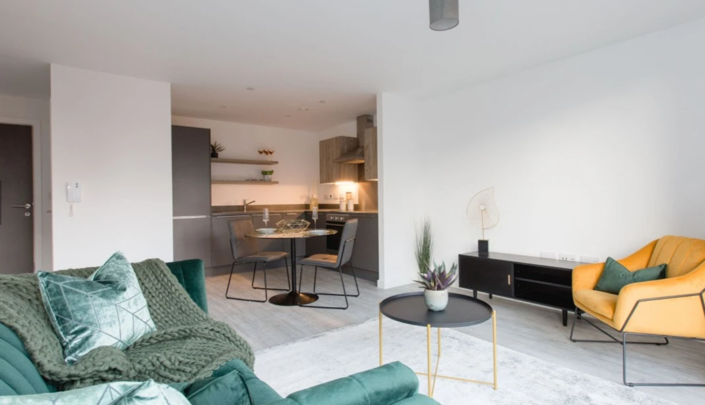 Apartment-Allsop-Vox-Manchester-Interior-Kitchen-Dining-Living-Area