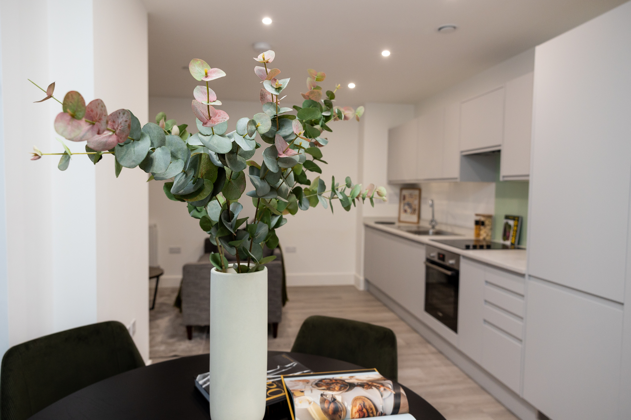 Apartments to Rent by Medway Development Company in Pioneer Wharf at Waterfront, Chatham, ME4, kitchen dining area