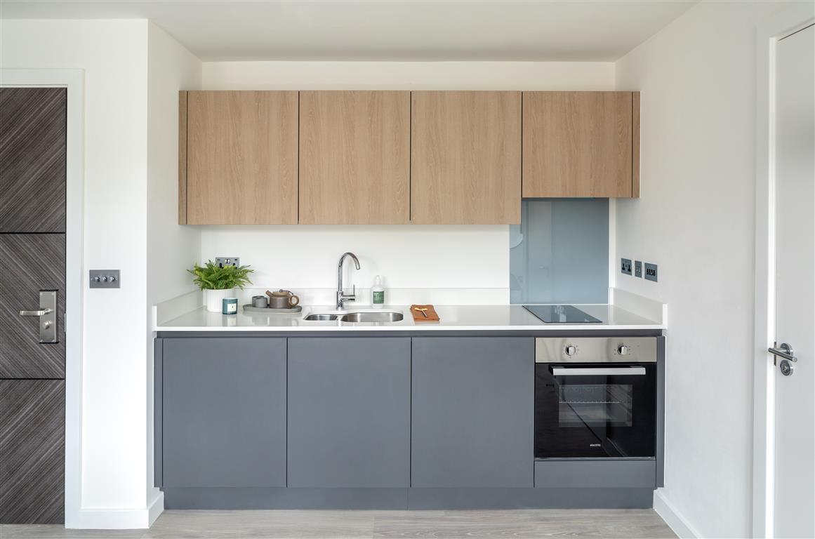 Apartments to Rent by JLL at Stratford Studios, Newham, E15, kitchen