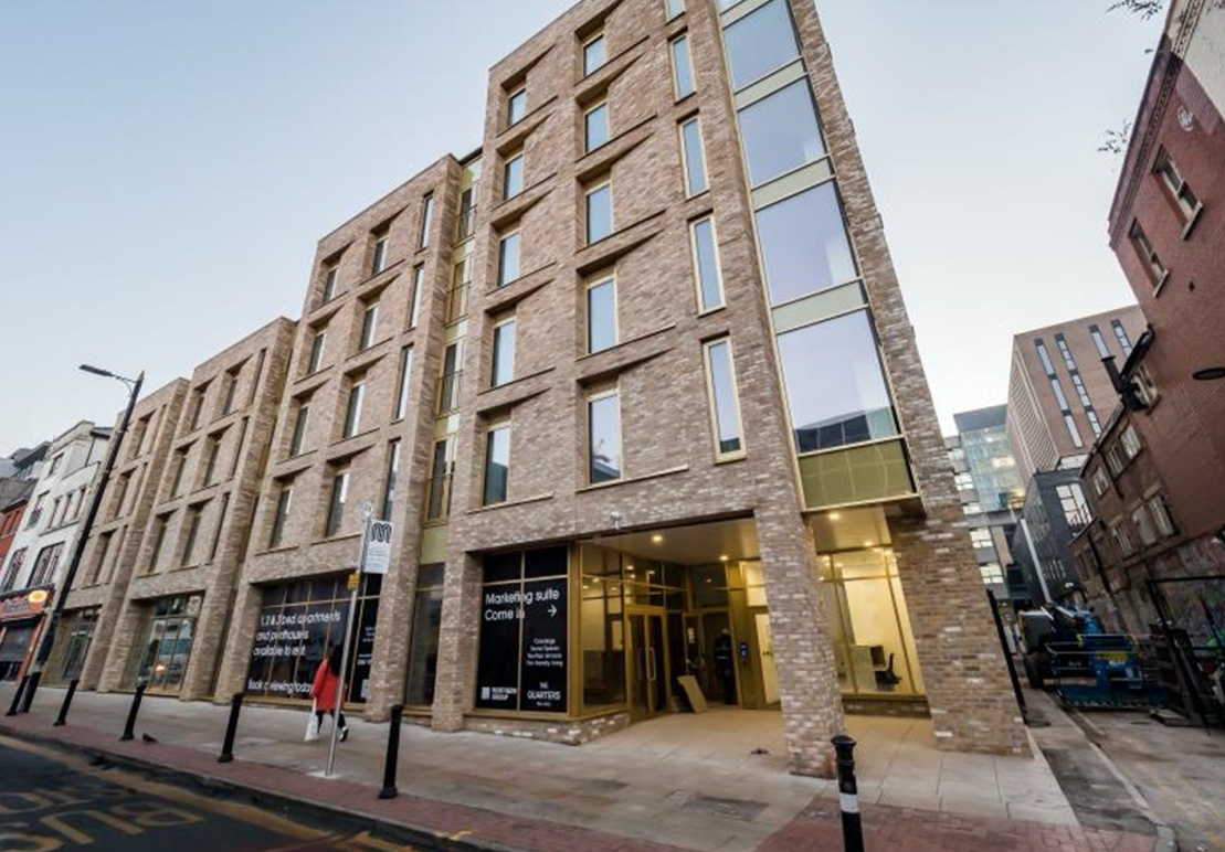 Apartments to Rent by Northern Group at The Quarters, Manchester, M1, building panoramic