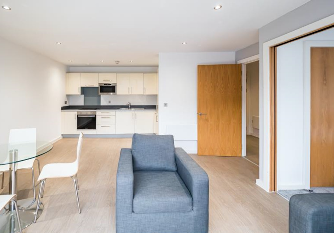 Apartments to Rent by Northern Group at Flint Glass Wharf, Manchester, M4, living kitchen dining area