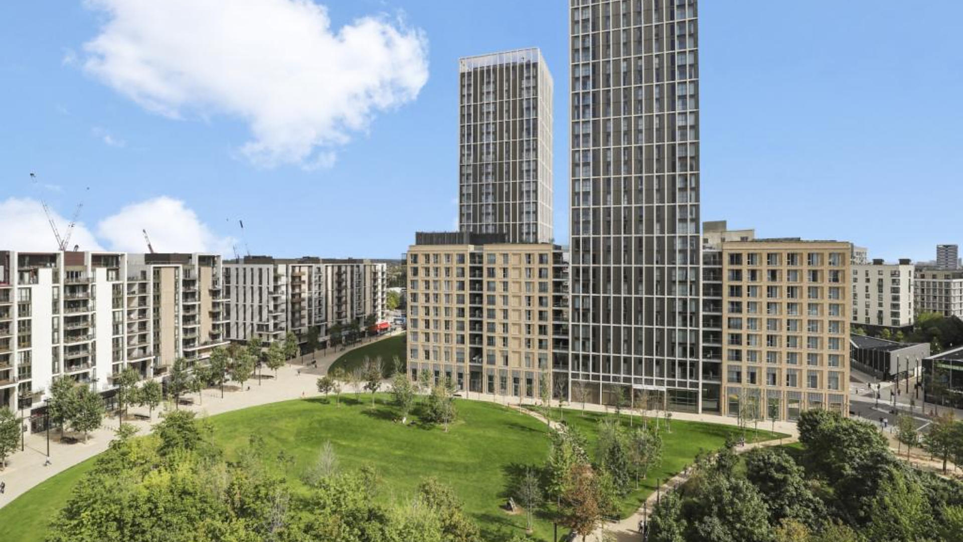 Apartments to Rent by Get Living at East Village, Newham, E20, development panoramic