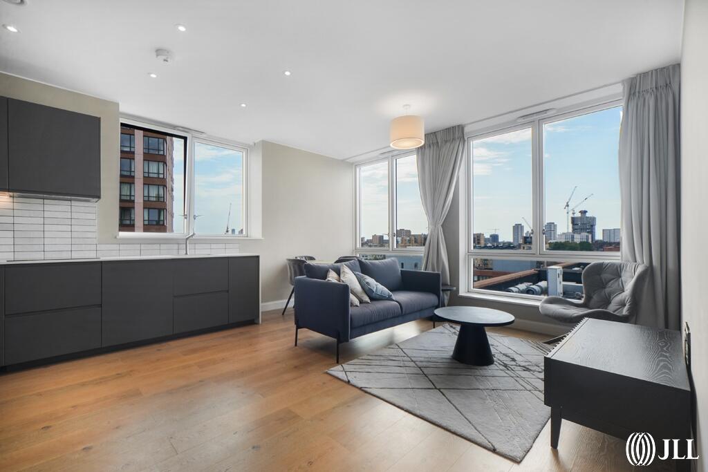 Houses and Apartments to Rent by JLL at Sugar House Island, Newham, E15, living kitchen area