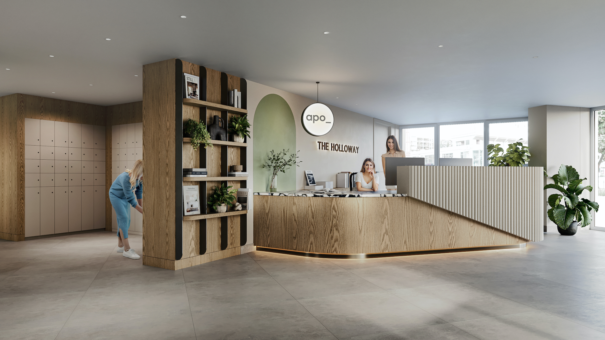 Apartments to Rent by Apo at Apo at The Holloway, Birmingham, B1, Main Reception CGI