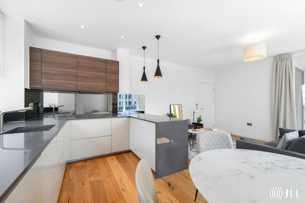 Houses and Apartments to Rent by JLL at Sugar House Island, Newham, E15, kitchen dining area