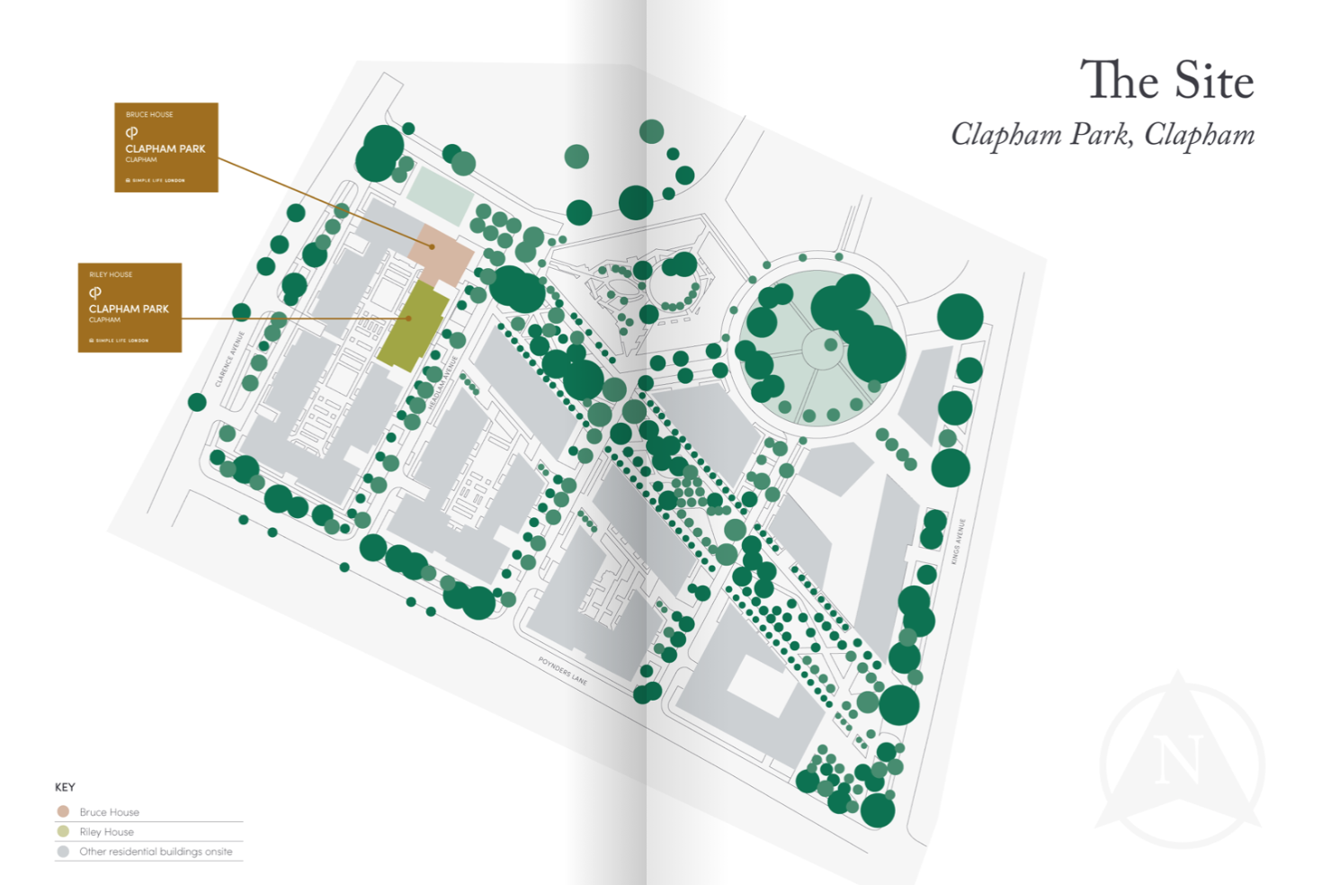 Apartments to Rent by Simple Life London in Clapham Park, Clapham, SW4, site plan