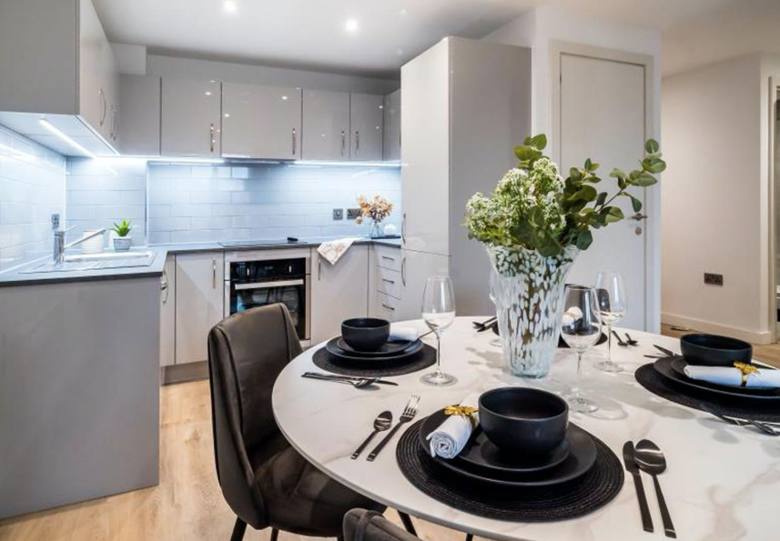 Apartments to Rent by Northern Group at The Quarters, Manchester, M1, kitchen dining area