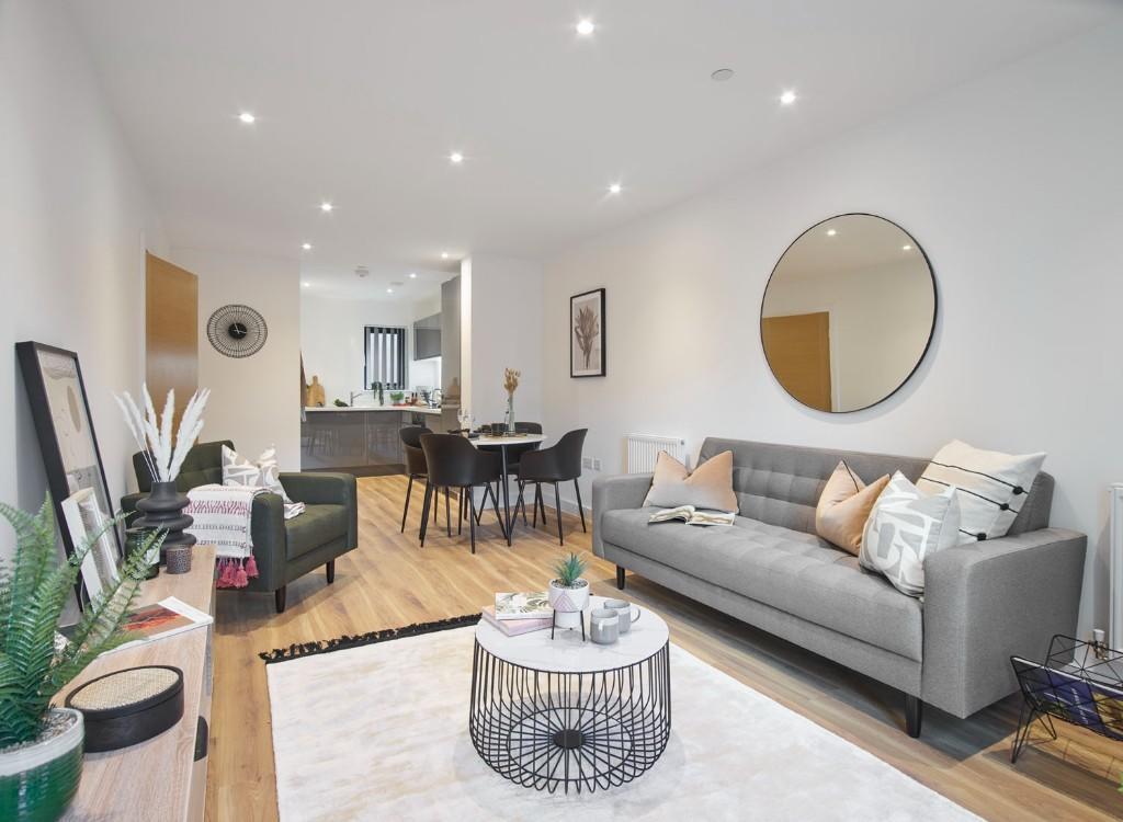 Apartments to Rent by Savills at The Picture House, Redbridge, IG1, living dining area