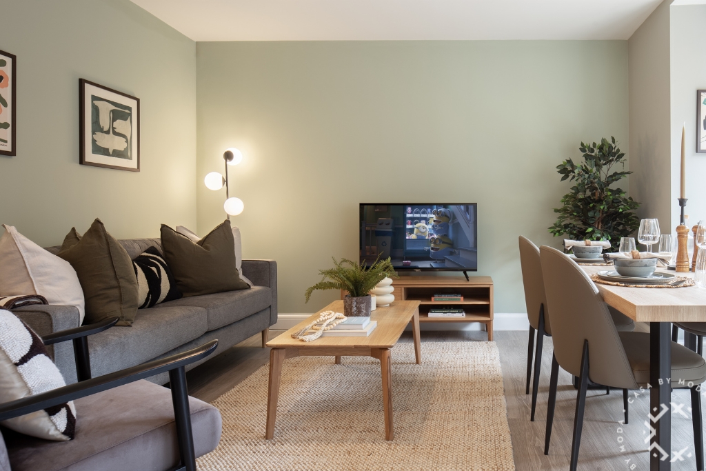 Apartments and Houses to Rent by Casa at Moda at Casa, Abbey Court, Leeds, LS5, living dining area