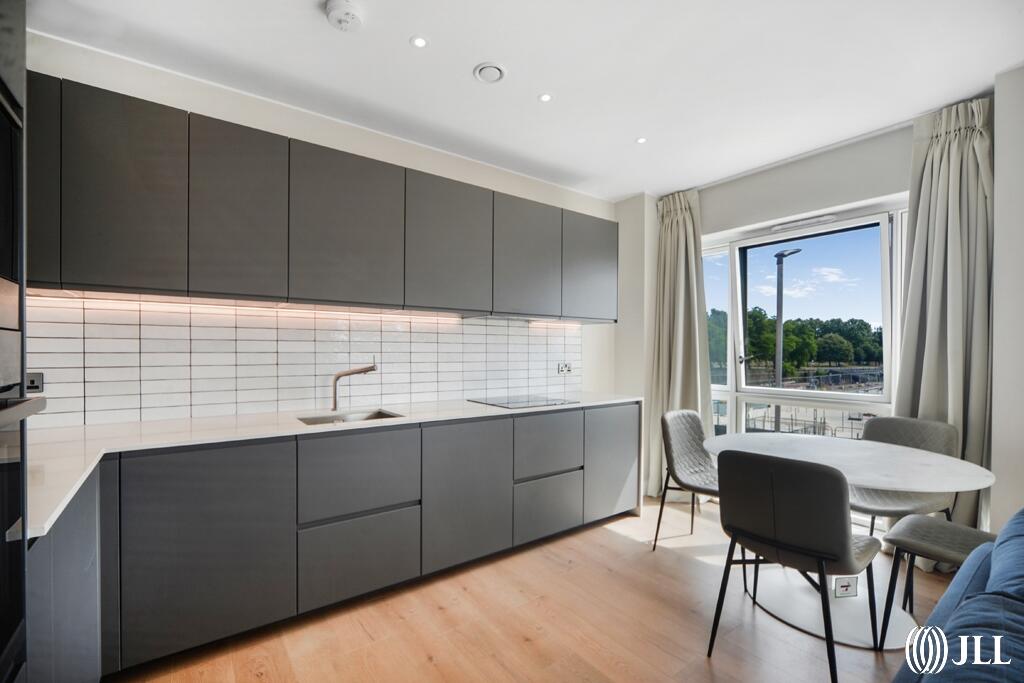 Houses and Apartments to Rent by JLL at Sugar House Island, Newham, E15, kitchen dining area