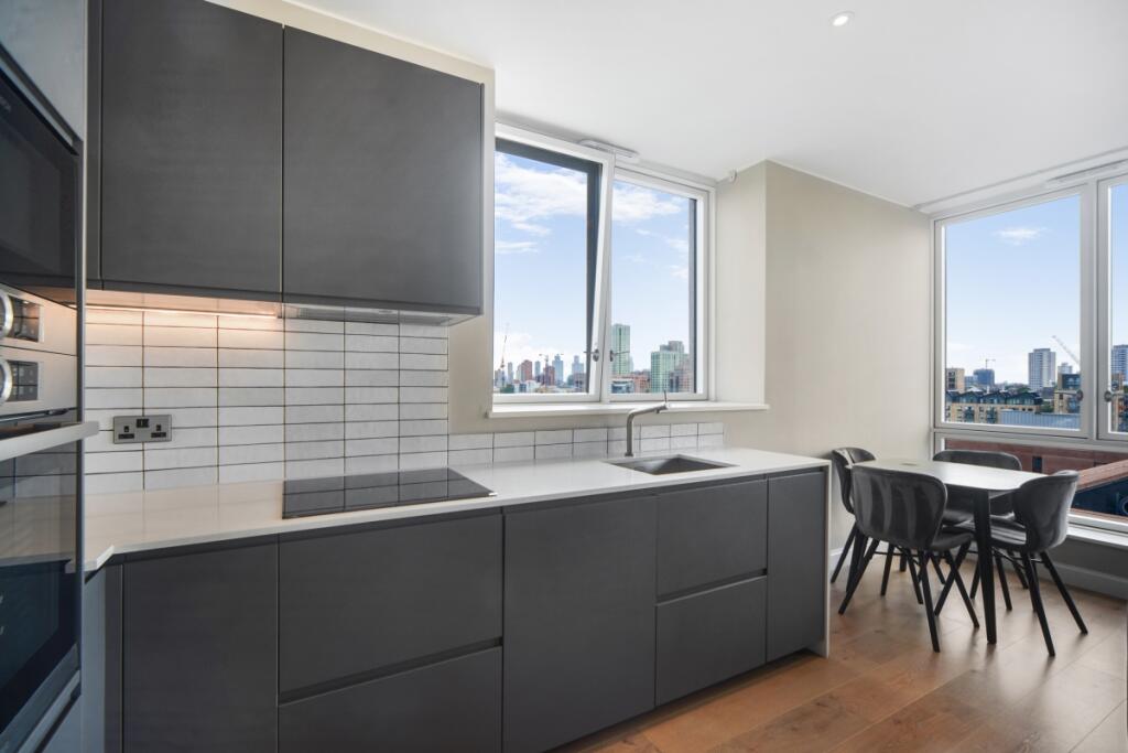 Houses and Apartments to Rent by JLL at Sugar House Island, Newham, E15, kitchen dining area