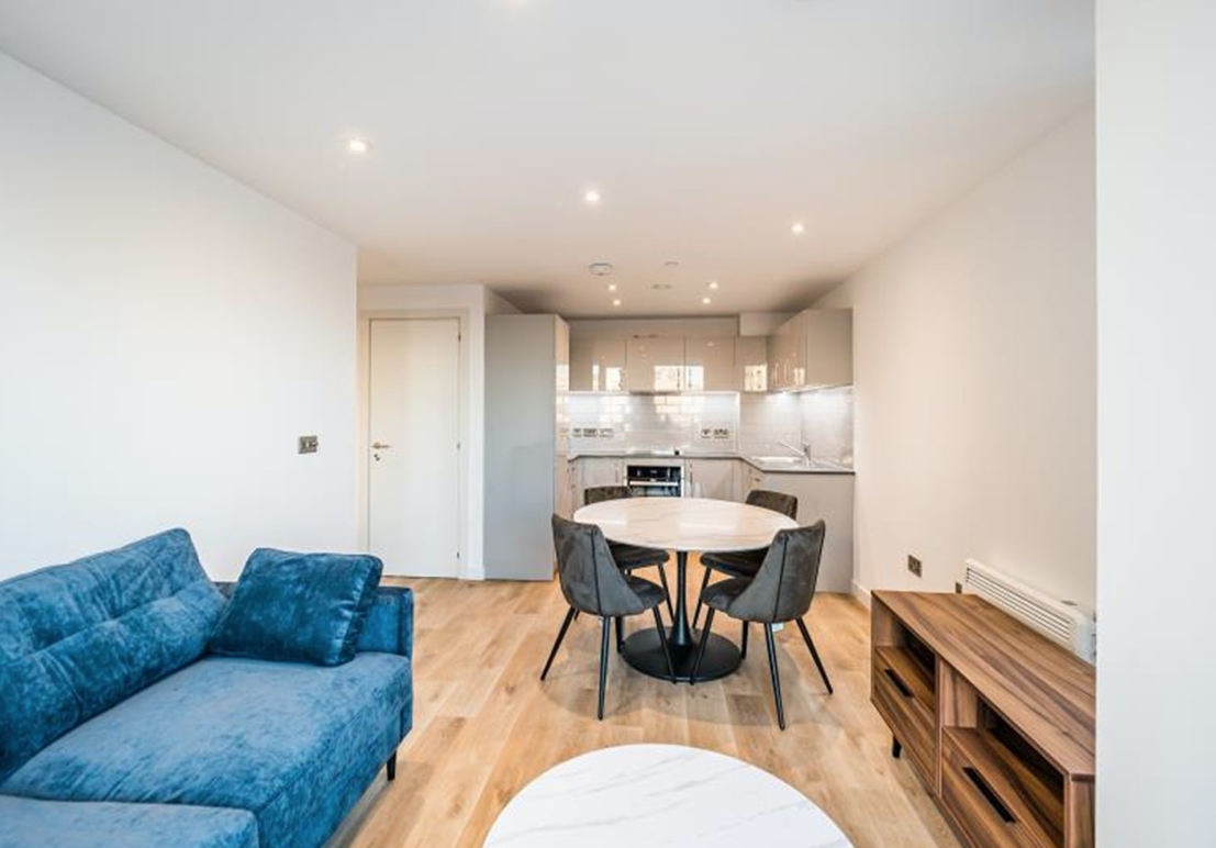 Apartments to Rent by Northern Group at The Quarters, Manchester, M1, kitchen living dining area