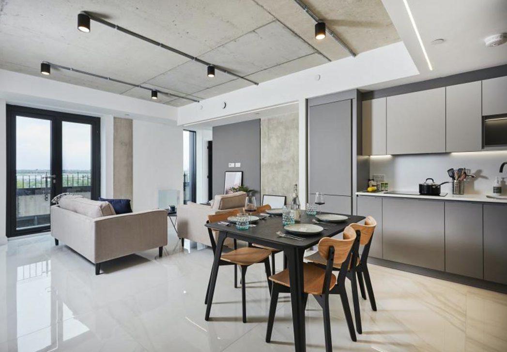 Apartments to Rent by Northern Group at One Silk Street, Manchester, M4, living kitchen dining area